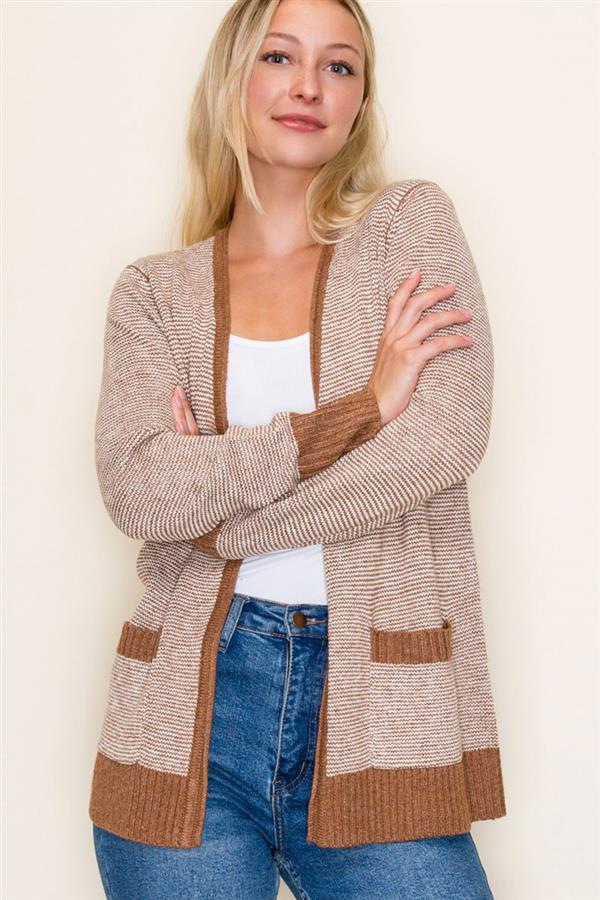 Soft Pinstriped Cardigan-2 Colors!