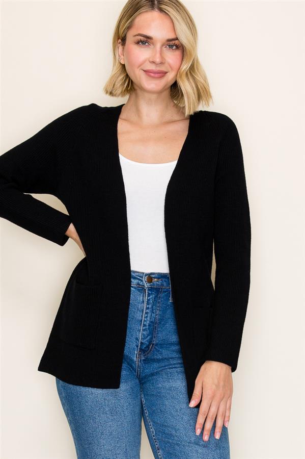 Ribbed Elegant Cardigan-2 Colors!