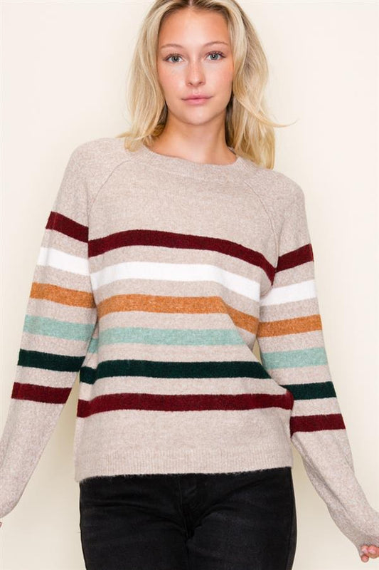 Cozy Striped Crewneck