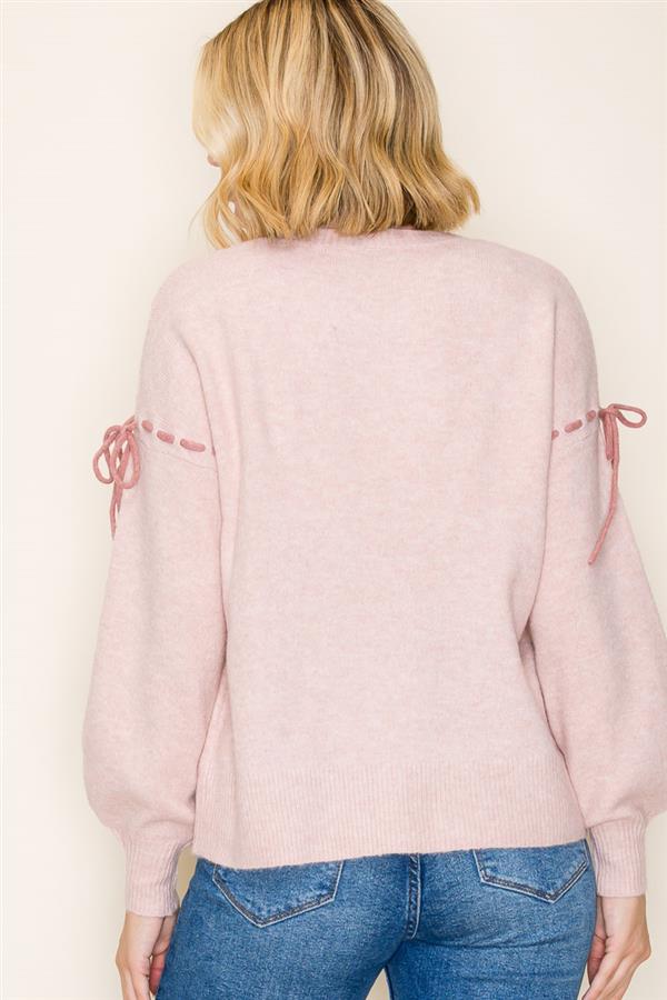 Feminine Bow Detail Sweater