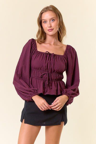 A New Wish Satin Baby Doll Top