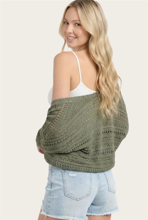 Crochet Dolman Sleeve Cardigan