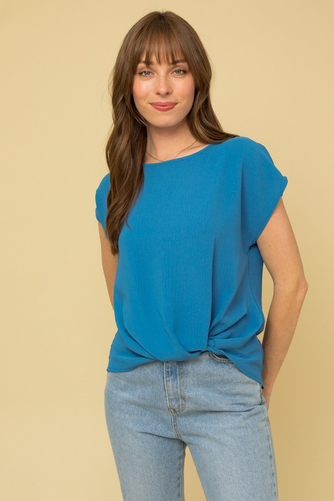 Neasa Twist Hem Top- 15 Colors! - North Threads
