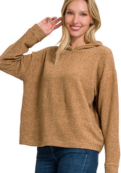 Analia Hooded Hacci Sweater- 3 Colors!.