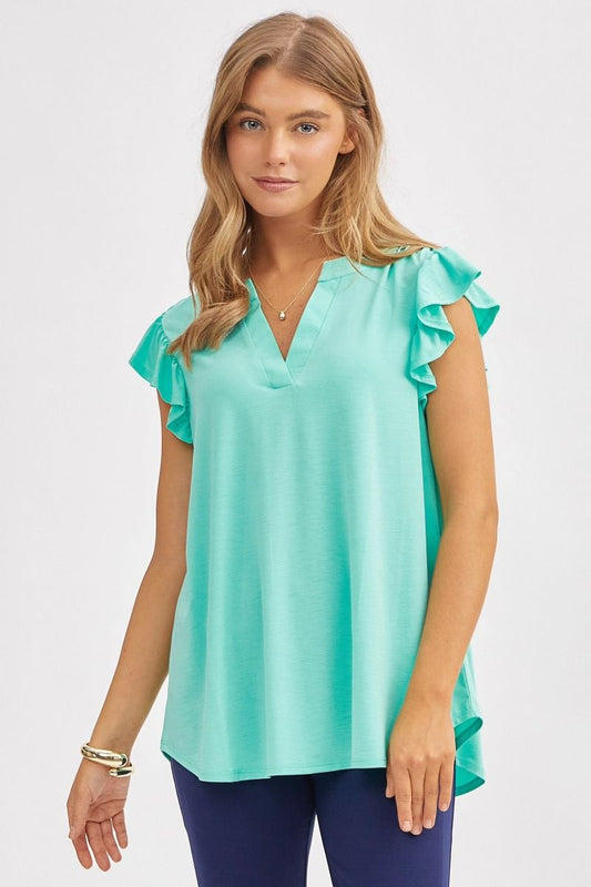 Dear Scarlett: Lizzy Flutter Sleeve Top