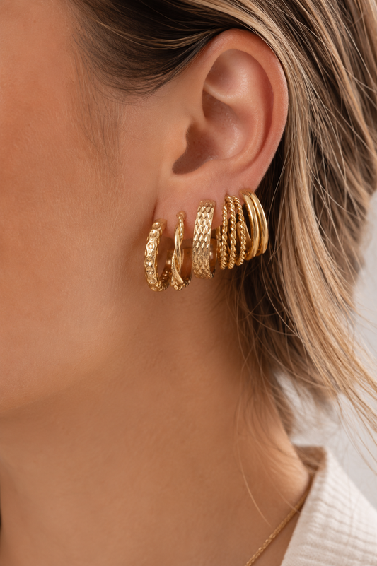 Mixed Hoop Earring Set