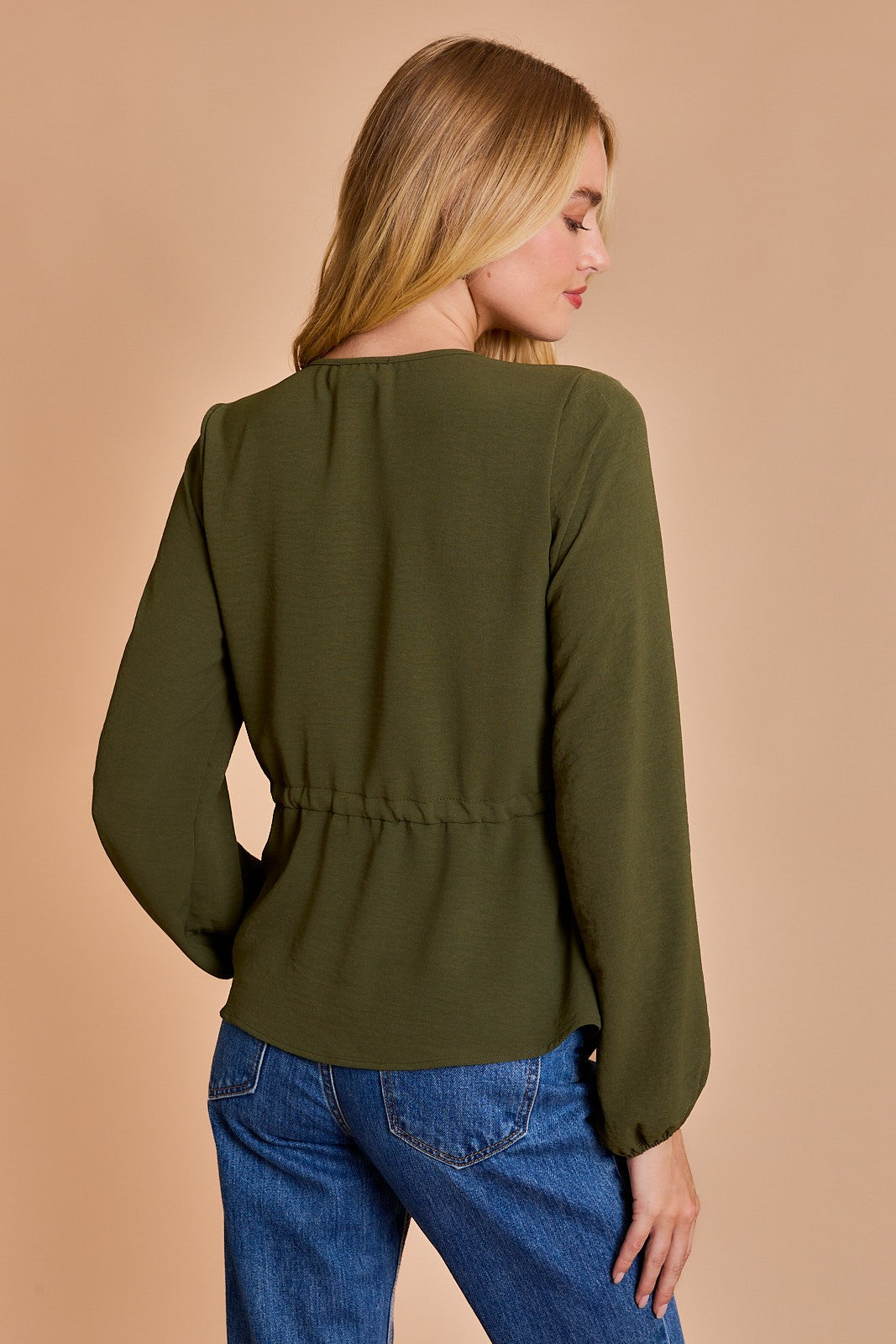 Graceful Trend Drawstring Waist Top- 2 Colors!