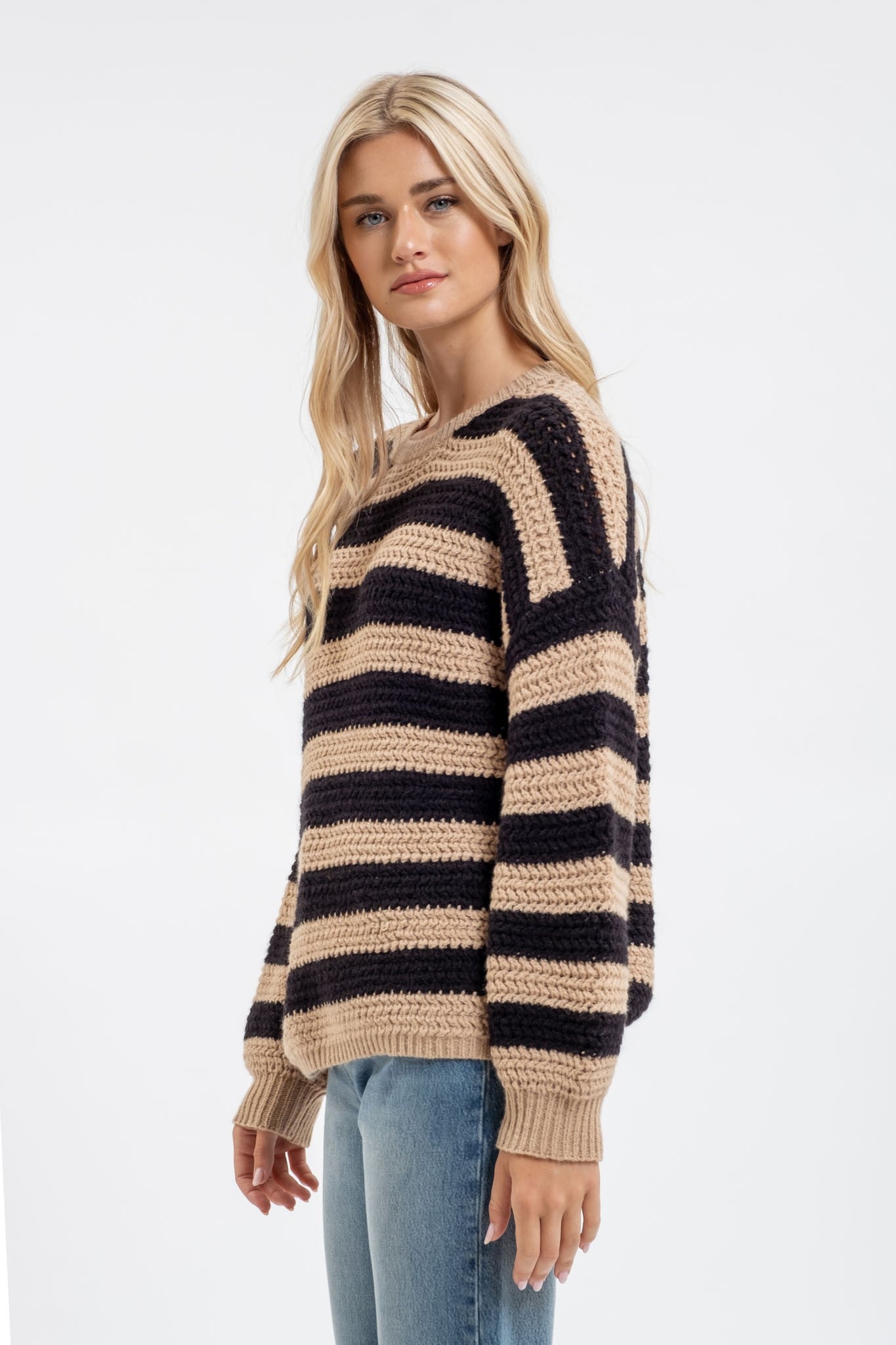 Starla Relaxed Striped Knit Sweater