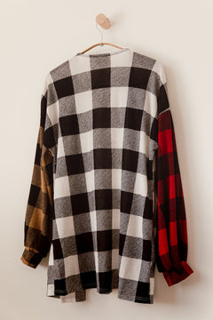 DOORBUSTER Mix Plaid Cardigan