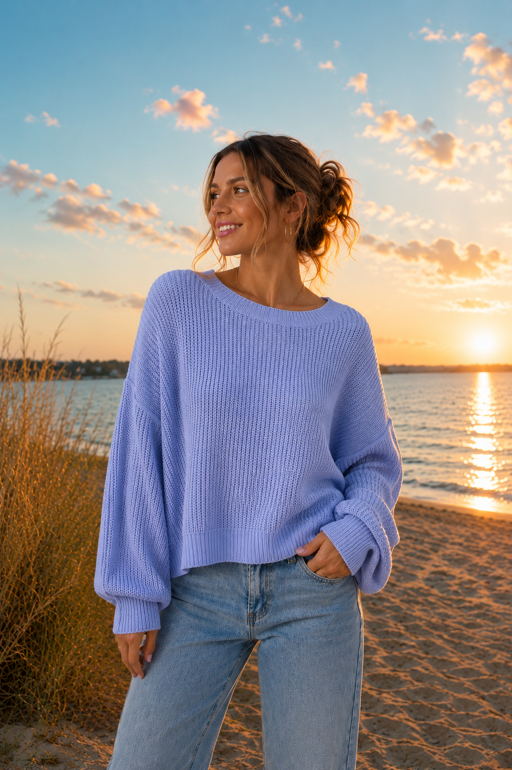 Mock Neck Pullover Sweater