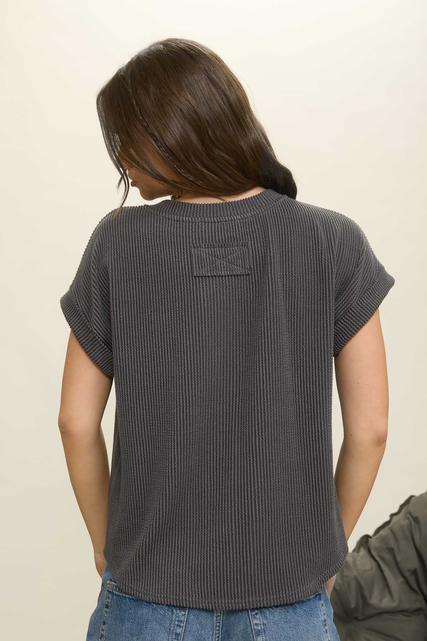 Core Values Ribbed Crew Neck Top