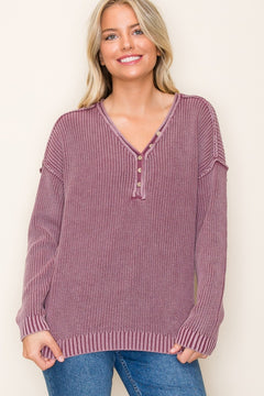 Katalina Yarn Raw Edge Knit Sweater