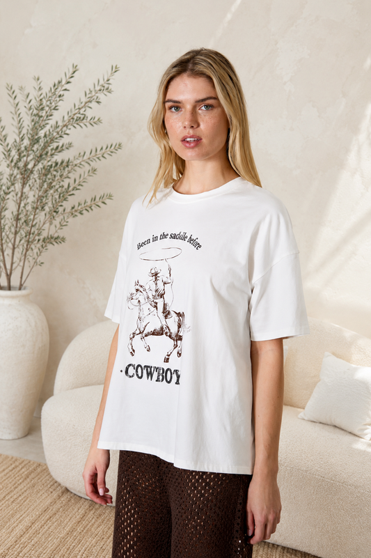 Oversized Cowboy Graphic Tee