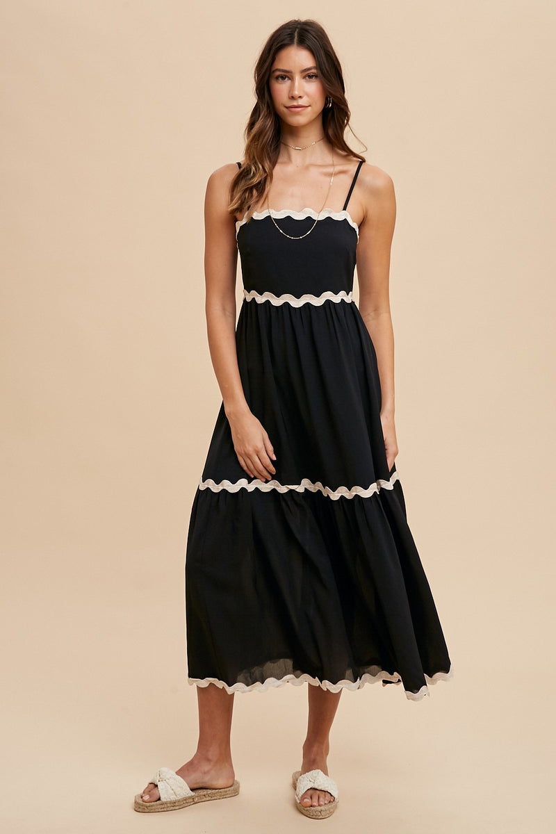 Choose Fate Scallop Trim Maxi Dress - North Threads