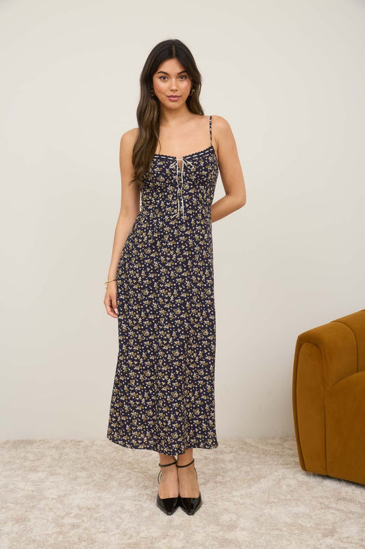 Summer Willow Floral Midi Dress