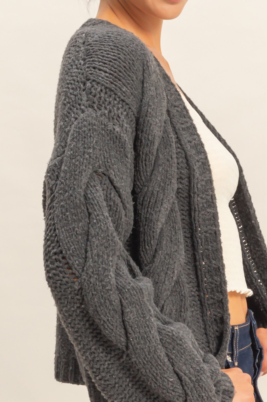 DOORBUSTER: Oversized Cable Knit Cardigan