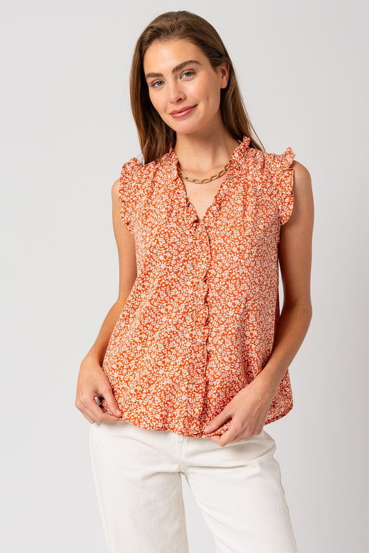 Elanor Ruffle V-Neck Top - North Threads