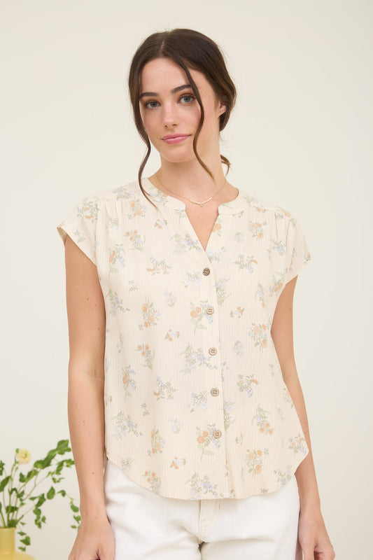 Sweet Tease Floral Short Sleeve Top