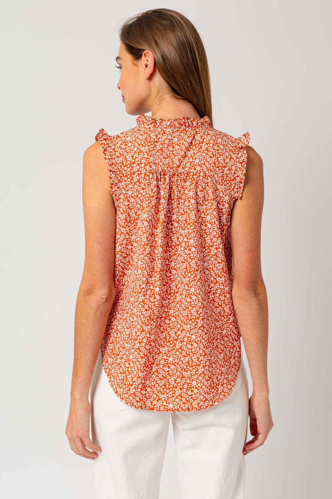Elanor Ruffle V-Neck Top - North Threads