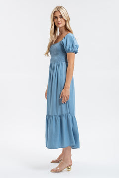 Out Of The Blue Smock Midi Dress