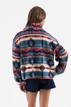 Maeve Tribal Print Fleece Shacket