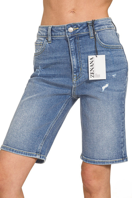 ZENANA High Waist Bermuda Shorts