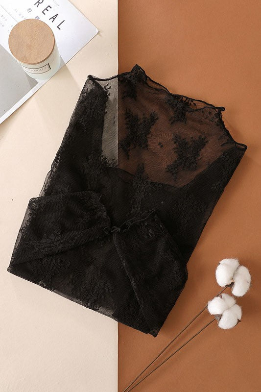 Undeniable Attraction Sheer Lace Top- 3 Colors!