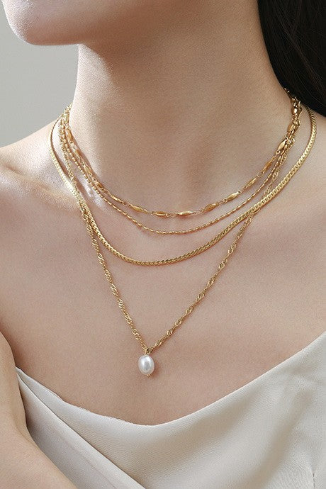 18K Free Layered Necklace