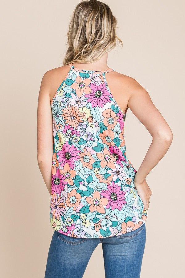 Blushing Bouquet Floral Tank
