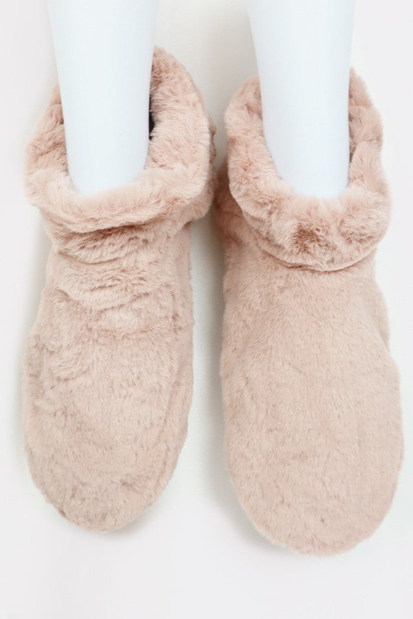 Meya Plush Bootie Slippers- ASSORTED!.