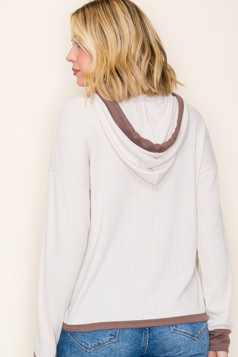 Lazy Day Waffle Knit Hoodie