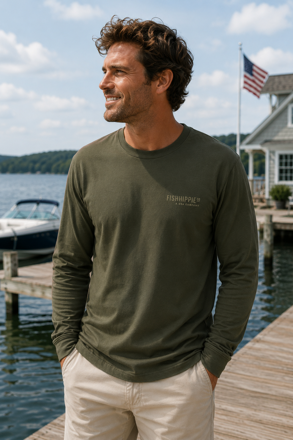 Fish Hippie Banks Camo LS Tee
