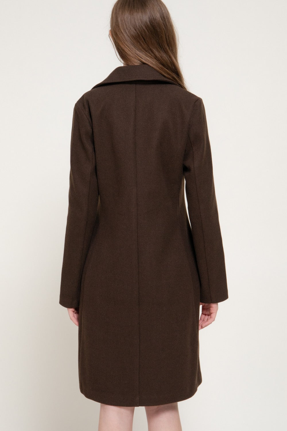Longline A-Line Felt Coat