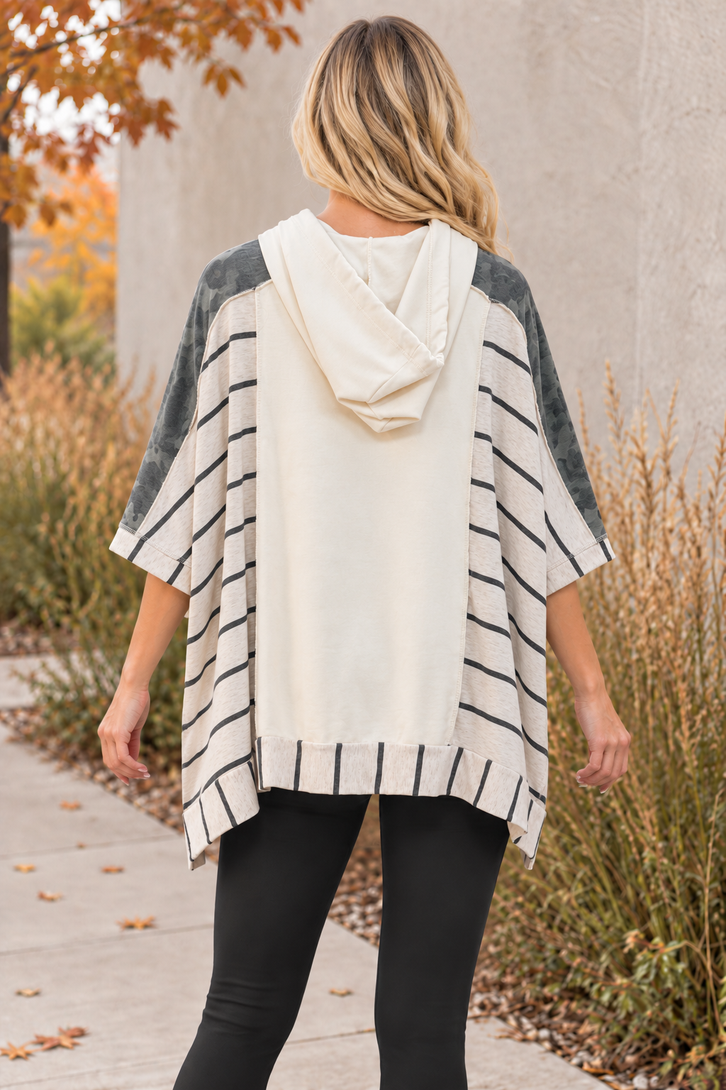 Camo Poncho Top
