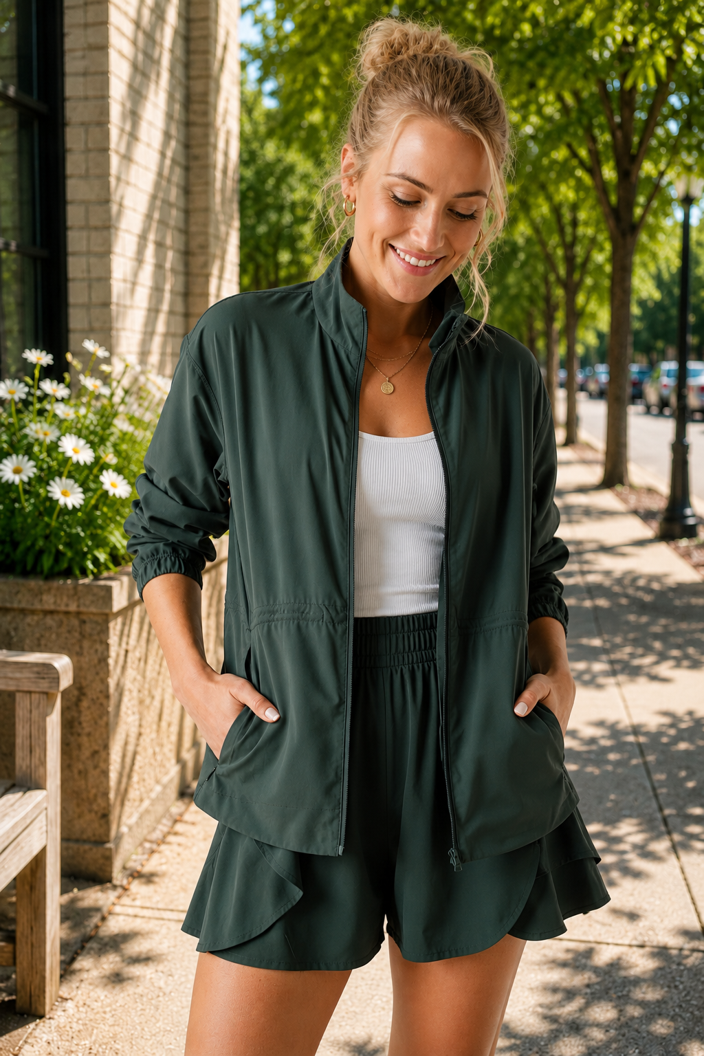 StrideFlex CurveCinch Peplum Jacket