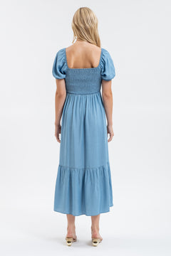 Out Of The Blue Smock Midi Dress