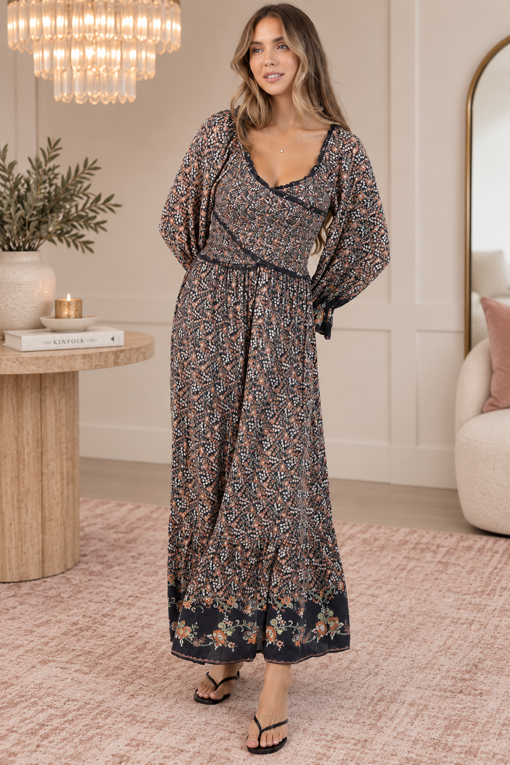 Floral Smocked Maxi Dress