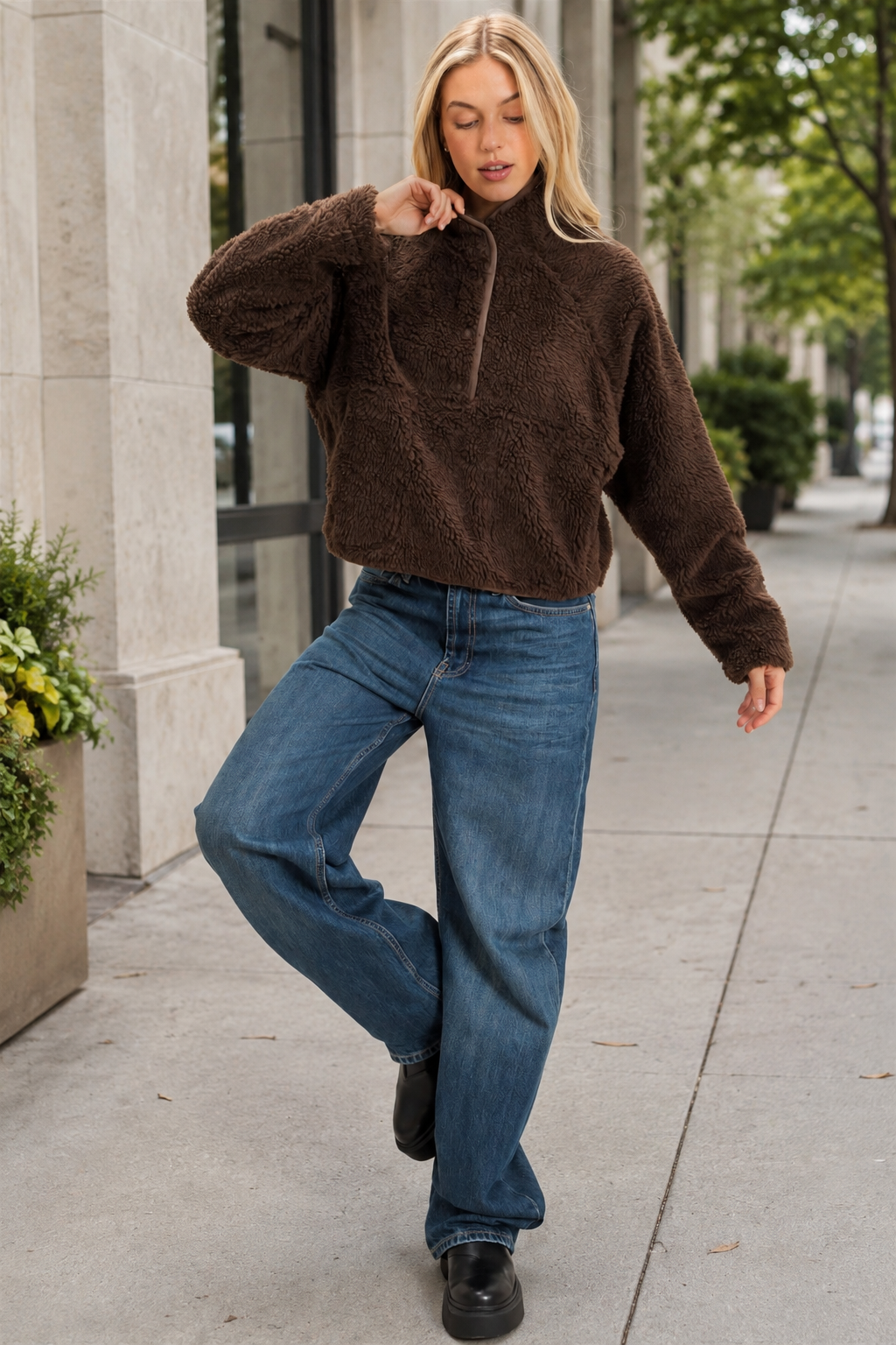 Aritzia- Inspired Quarter Zip