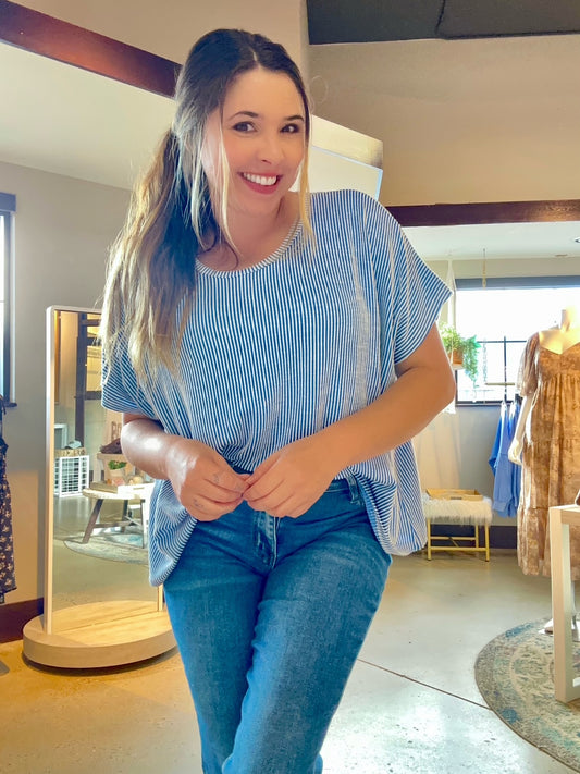 Mairi Ribbed Oversized Top- 4 Colors!