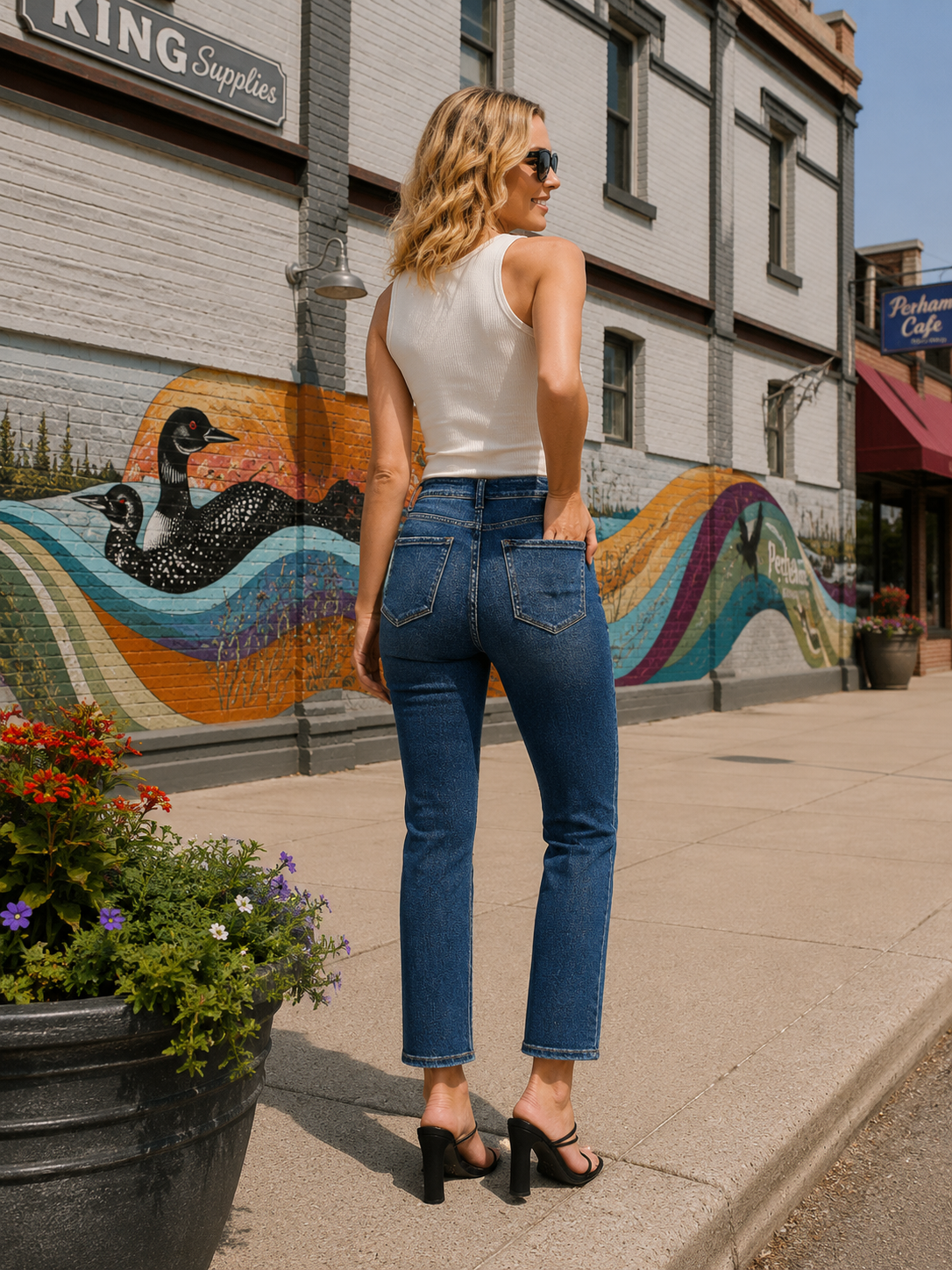 Stretch Cropped Denim Jeans