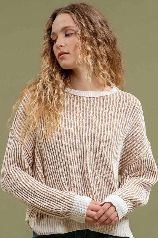 Terri Textured Crewneck Sweater