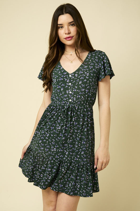 Perfect Lady Floral Ditsy Mini Dress