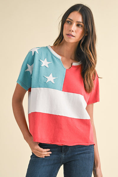 American Flag Knit Top - North Threads