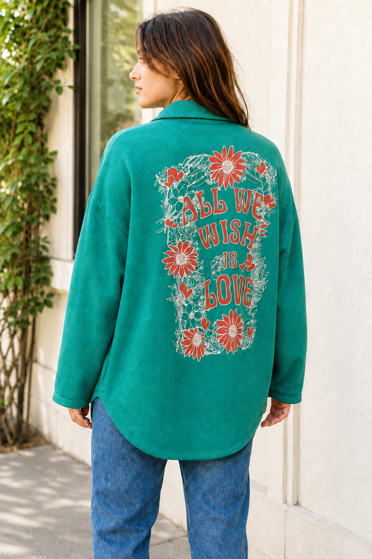 DOORBUSTER French Terry Oversized Shacket