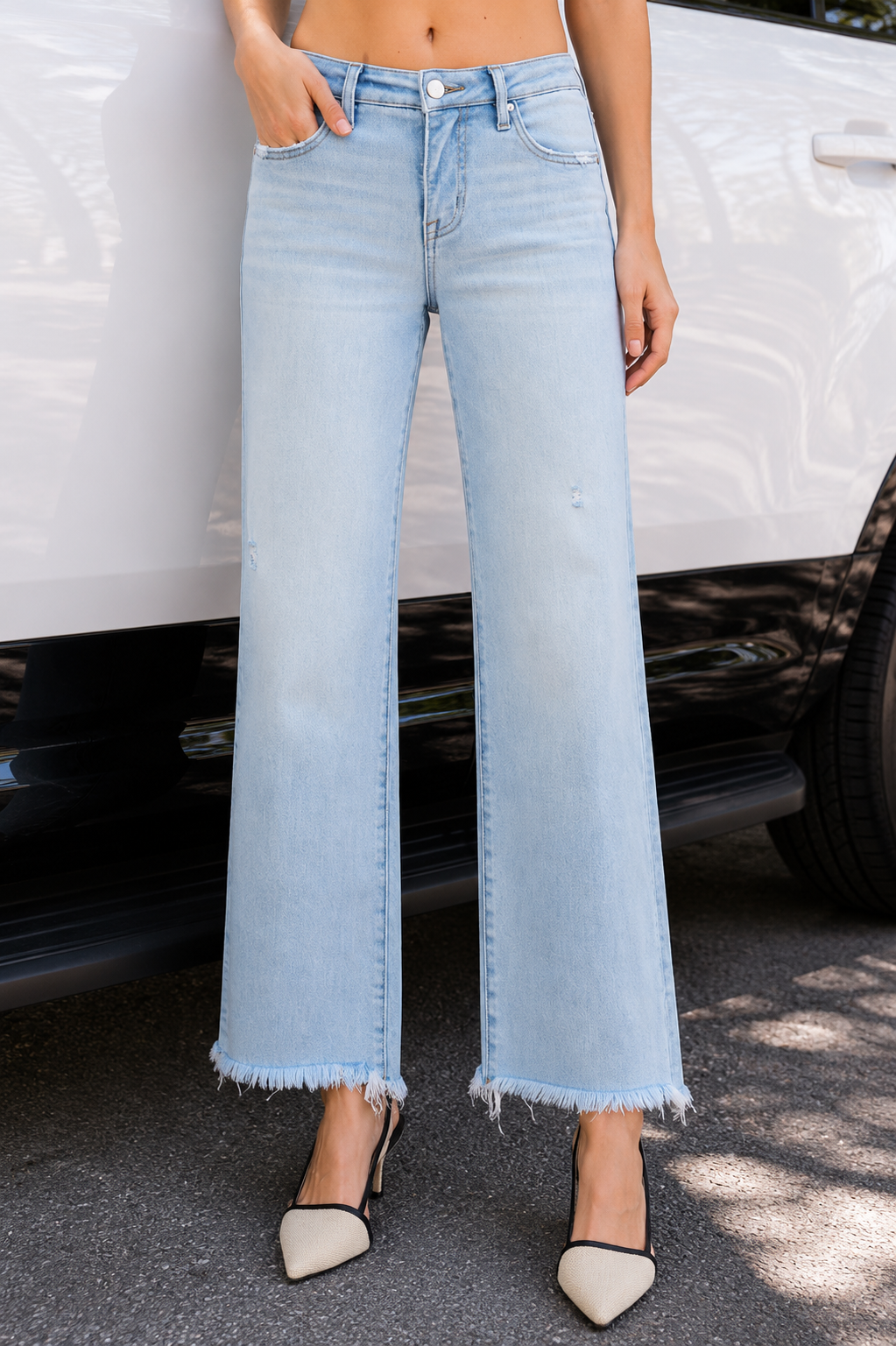 Risen Jeans Tummy Control Straight Ankle Jeans