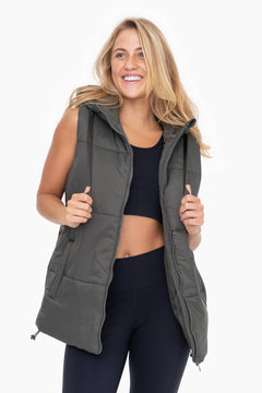 Longline High Neck Padded Vest- 3 Colors!