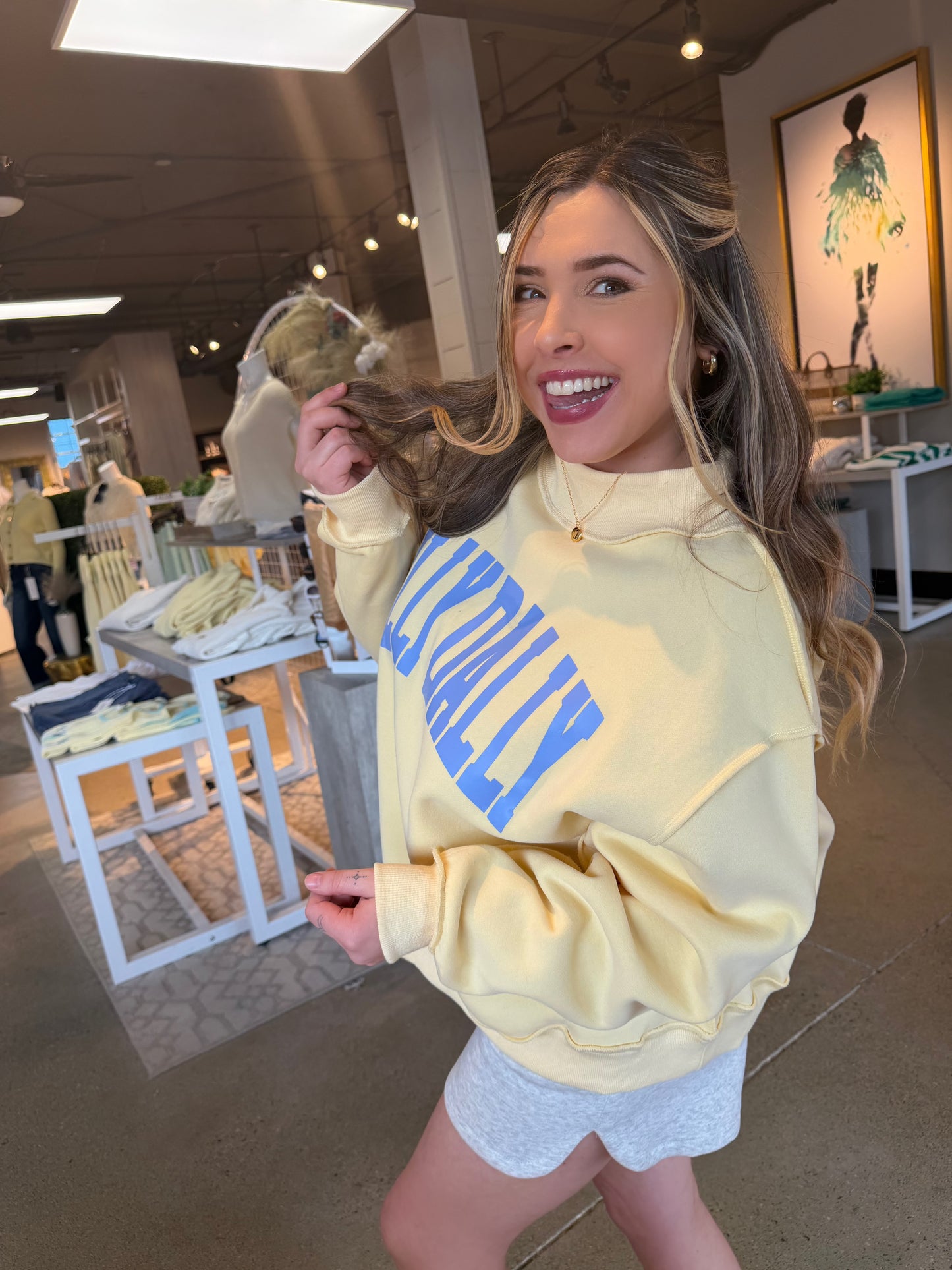 Dilly Dally Reversible Mockneck Sweatshirt