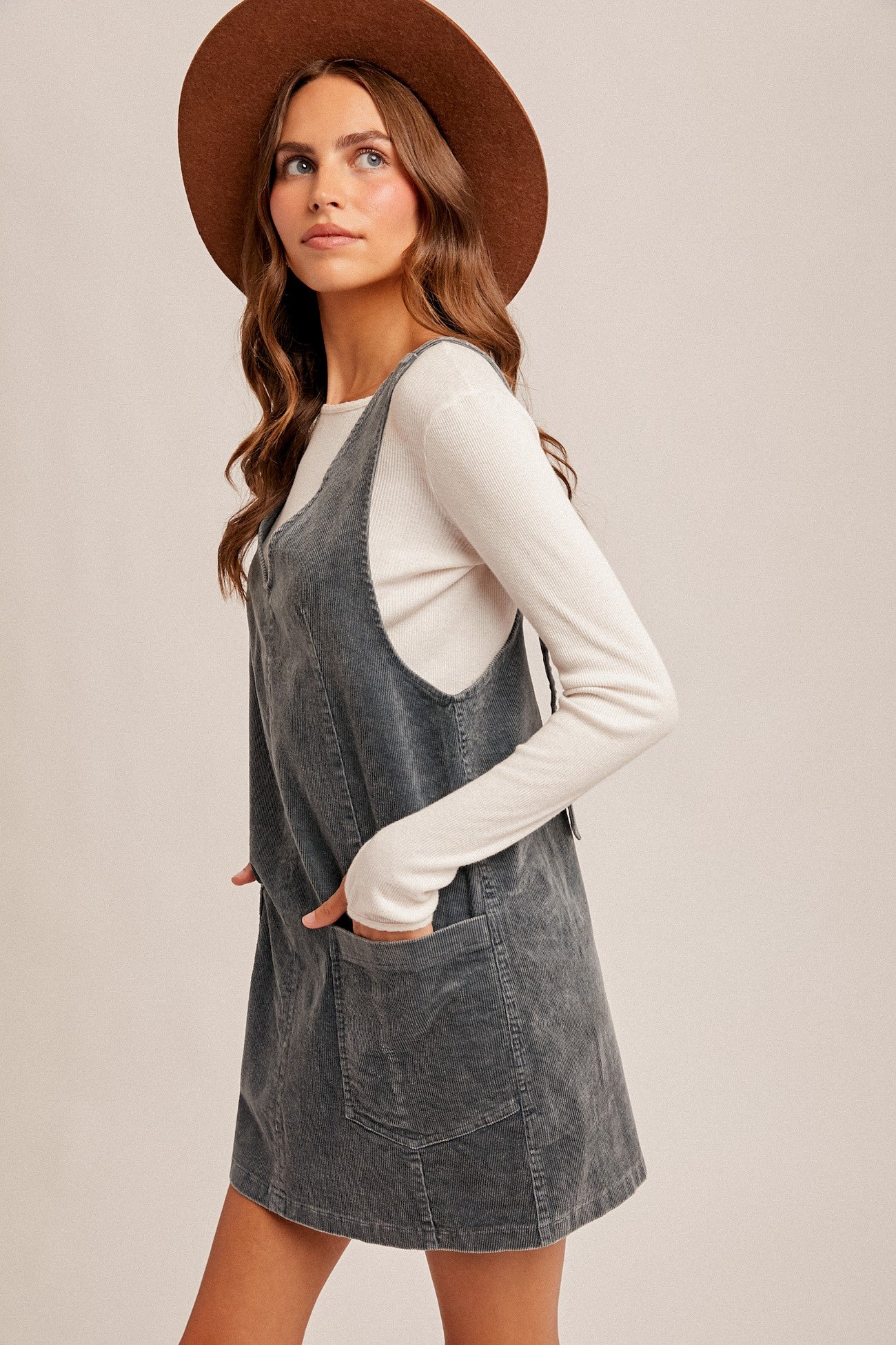 Playful Impressions Corduroy Overall Dress