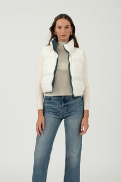 James Reversible Crop Puffer Vest- 3 Colors!