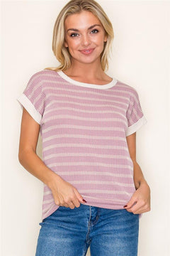 Sun Chaser Puckered Stripe Top